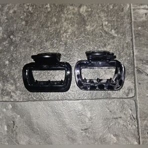 Set of 2 Medium Rectangle Hair Claws - Black & Tortoiseshell BNIB